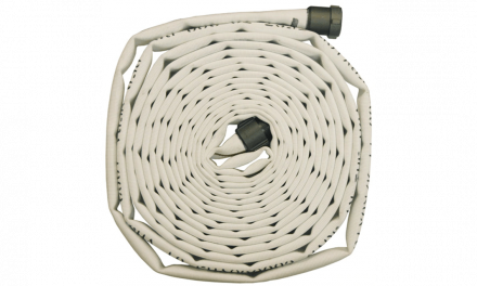 2 1/2″ X 50′ 500# SJ WHITE HOSE COUPLED RL AL NST